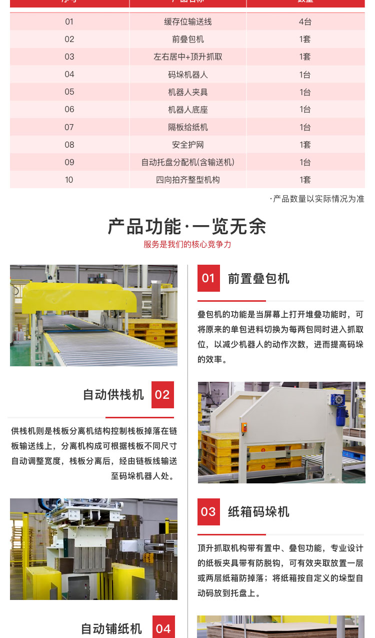 平板码垛系统